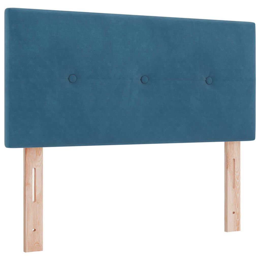 vidaXL Κρεβάτι με ελατήρια με στρώμα Μπλε 120 x 190 cm Βελούδο