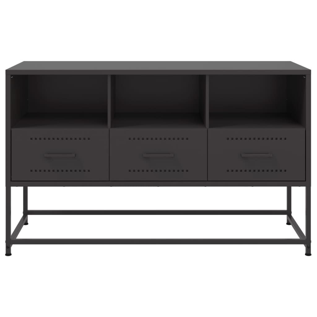 vidaXL Έπιπλο Τηλεόρασης Μαύρο 100,5x39x60,5 εκ. Ατσάλινο