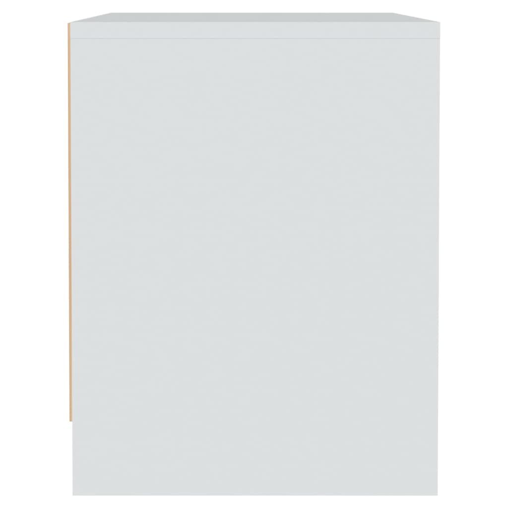 vidaXL Κομοδίνα 2 Τεμ. Λευκά 45x34x44,5 εκ. από Επεξεργασμένο Ξύλο