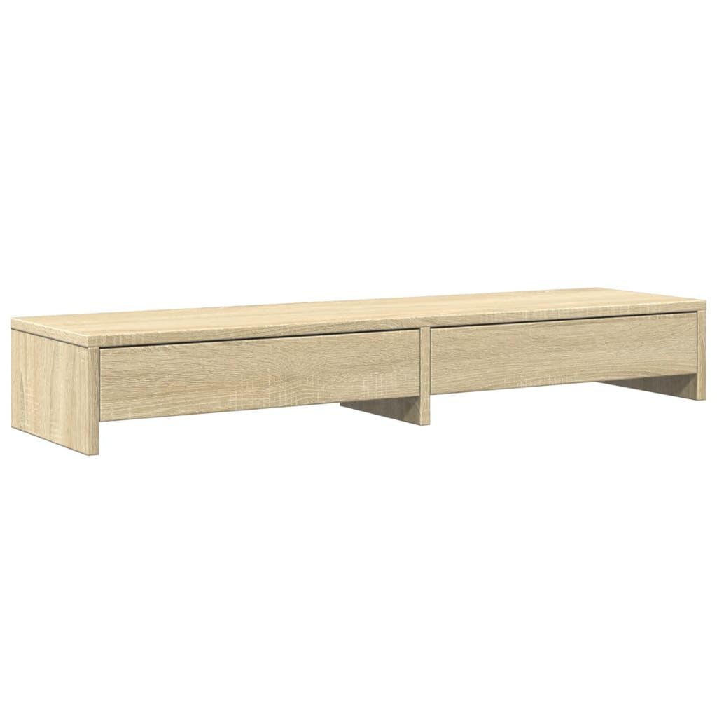 vidaXL Βάση Οθόνης με Συρτάρια Sonoma Δρυς 100x27x15 εκ. Επεξεργ. Ξύλο