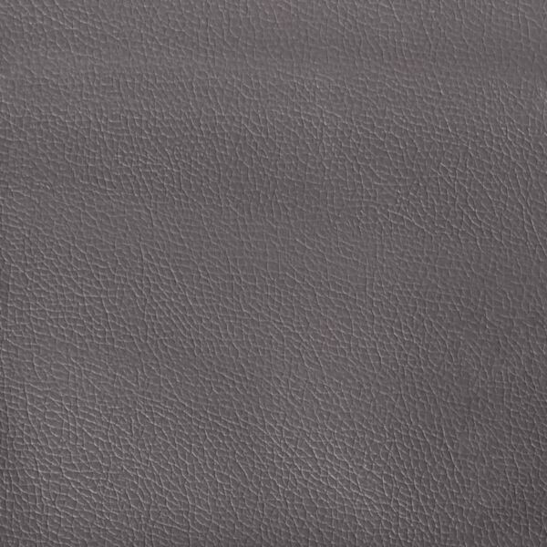 vidaXL Κρεβάτι με Στρώμα Γκρι 200x200 εκ. Συνθετικό Δέρμα