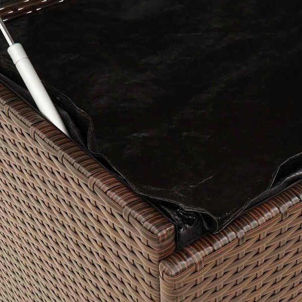 vidaXL Κουτί Αποθήκευσης Κήπου με Ρόδες 110x55x73 εκ. Συνθετικό Ρατάν