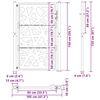 vidaXL Garden Gate Μαύρη 105x155 cm Σχέδιο Ατσάλινο Φωτιστικό