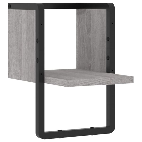 vidaXL Ράφι Τοίχου με Μπάρα Γκρι Sonoma 20x25x30 εκ.