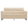 vidaXL Καναπές Διθέσιος Κρεμ 140 εκ. Ύφασμα μικροϊνών