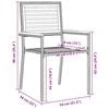 vidaXL Σέτ φαγητού για κήπο 3 pcs Μαύρο 90 x 90 x 75 cm