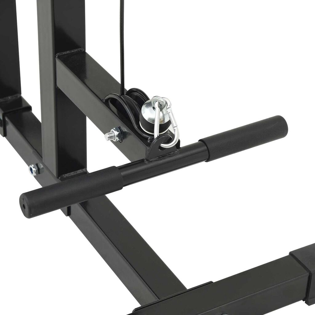 vidaXL Lat Pulldown Machine με Ρυθμιζόμενη Καρέκλα 80 kg Φορτιζόμενο Ατσάλι