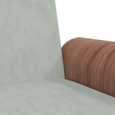 vidaXL Καναπές Κρεβάτι με Ποτηροθήκες Ανοιχτό Γκρι Βελούδινος