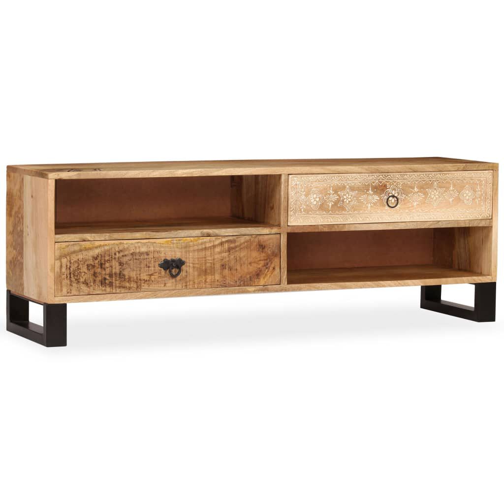 vidaXL Έπιπλο Τηλεόρασης 120 x 30 x 40 εκ. από Μασίφ Ξύλο Μάνγκο