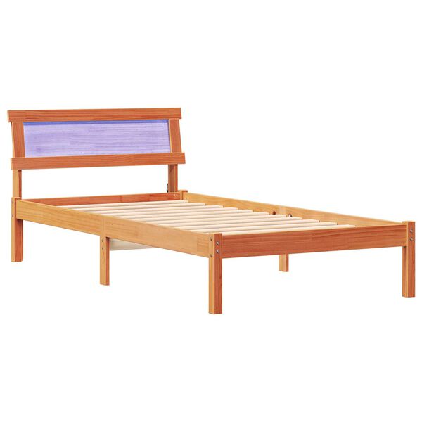 vidaXL Σκελετός Κρεβατιού Καφέ κεριού 80 x 200 cm Ξύλο πεύκου