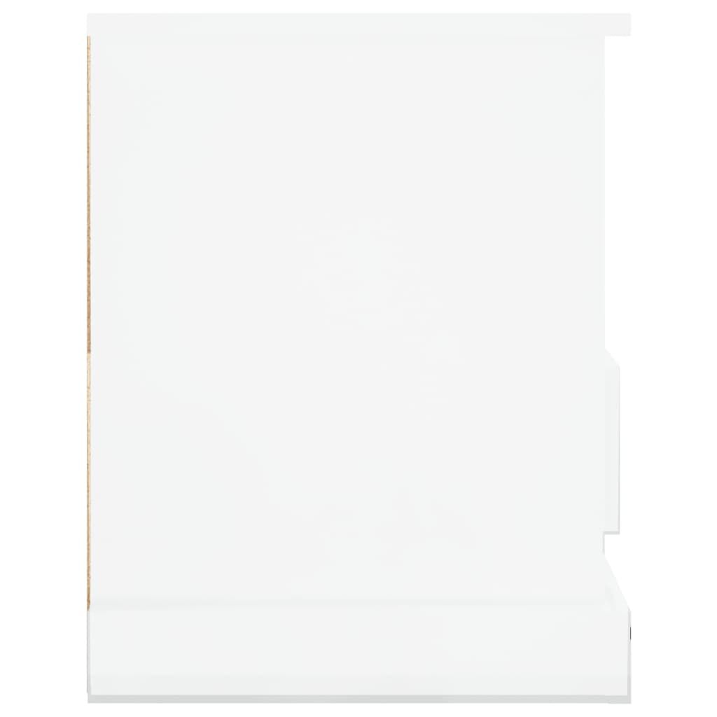 vidaXL Έπιπλο Τηλεόρασης Γυαλ. Λευκό 93x35,5x45 εκ. Επεξεργασμένο Ξύλο