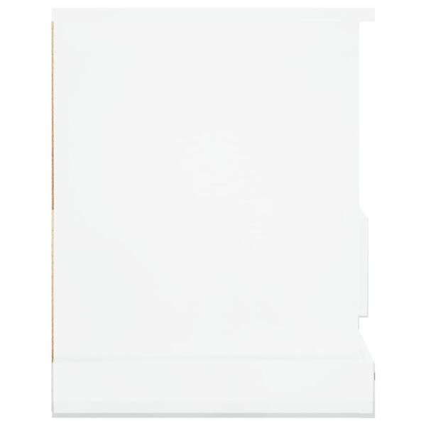 vidaXL Έπιπλο Τηλεόρασης Γυαλ. Λευκό 93x35,5x45 εκ. Επεξεργασμένο Ξύλο