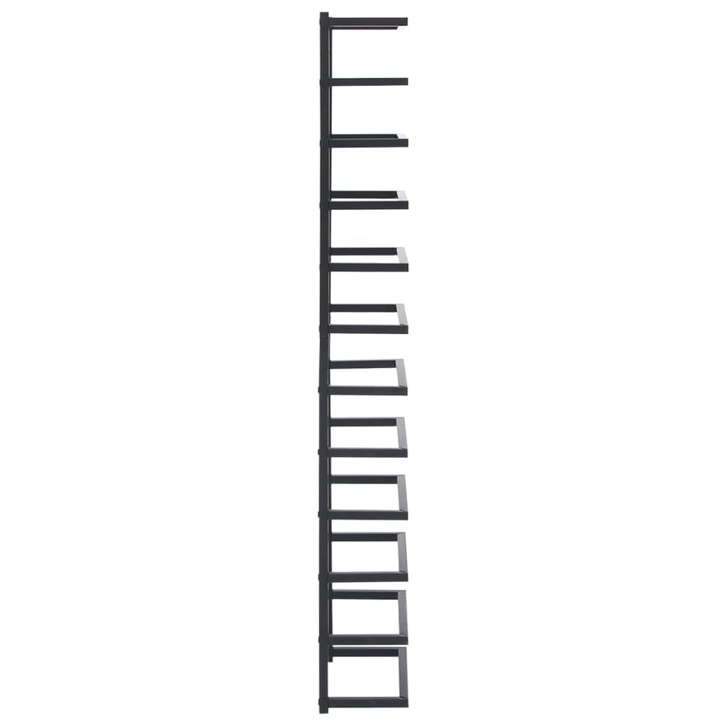 vidaXL Βάση για Πετσέτες Επιτοίχια Μαύρη 24 x 12 x 96 εκ. Ατσάλινη