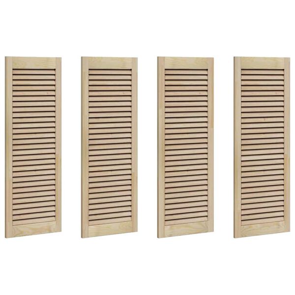 vidaXL Πόρτες Ντουλάπας με πόρτα 4 pcs Καφέ 110 x 39.5 x 2.1 εκ