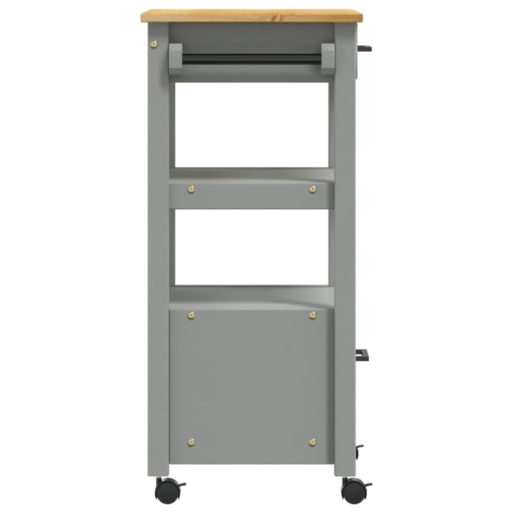 vidaXL Τρόλεϊ Κουζίνας MONZA 48x40x90 εκ. από Μασίφ Ξύλο Πεύκου