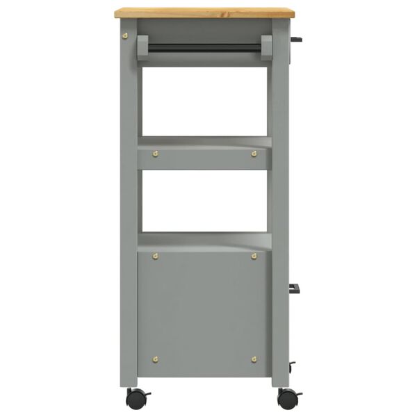 vidaXL Τρόλεϊ Κουζίνας MONZA 48x40x90 εκ. από Μασίφ Ξύλο Πεύκου