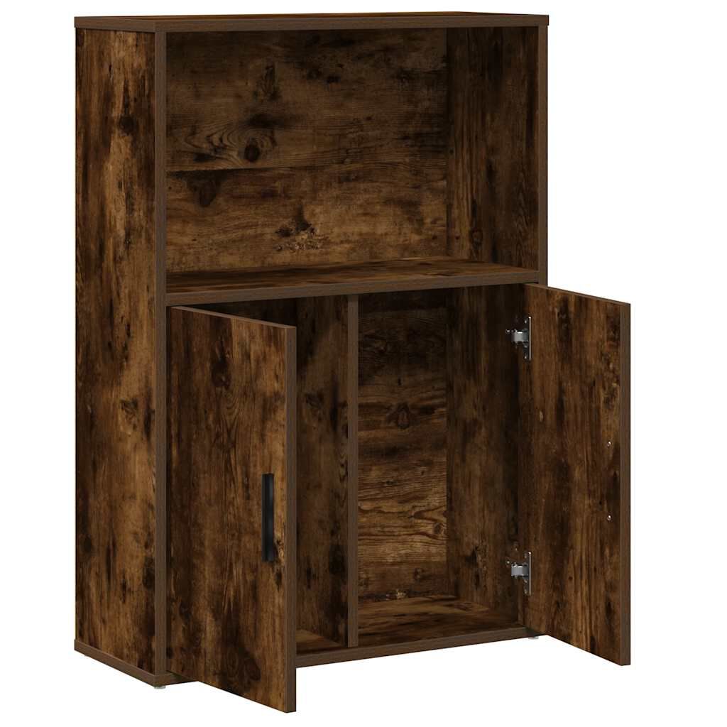 vidaXL Βιβλιοθήκη Καπνιστή Δρυς 60x24x85 εκ. από Επεξεργασμένο Ξύλο