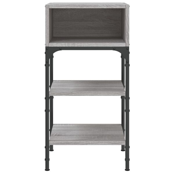 vidaXL Κομοδίνα 2 τεμ. Γκρι Sonoma 35x34,5x70 εκ. Επεξεργασμένο Ξύλο