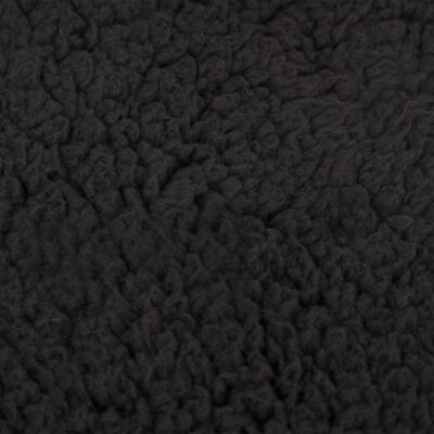 vidaXL Εργονομικό Στρώμα για Σκύλους Μαύρο 60 x 42 εκ. Όψη Λινού Φλις