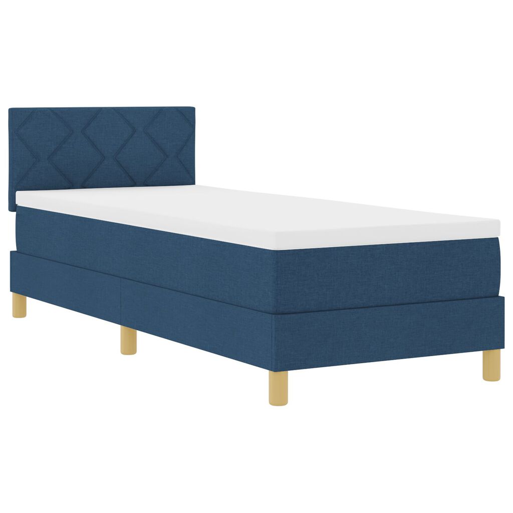 vidaXL Κρεβάτι με Στρώμα Μπλε 80x200 cm Ύφασμα