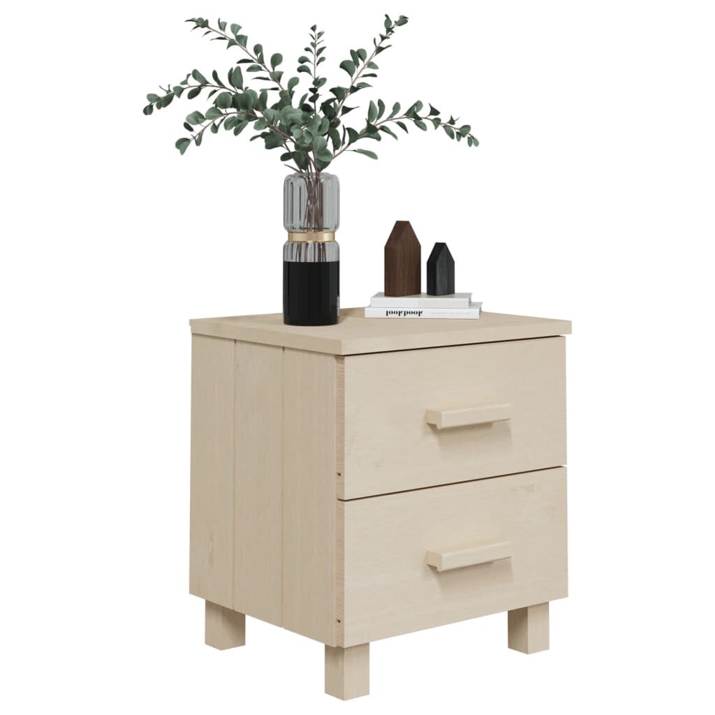 vidaXL Κομοδίνο HAMAR Καφέ Μελί 40 x 35 x 44,5 εκ. Μασίφ Ξύλο Πεύκου