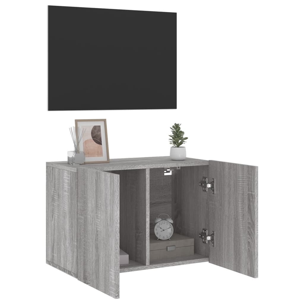 vidaXL Ντουλάπι Τοίχου Τηλεόρασης 2 Τεμ. Γκρι Sonoma 60 x 30 x 41 εκ.