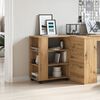vidaXL Ντουλάπι Τροχήλατο Αρτισιανή Δρυς 60x35x75 εκ. Επεξεργ. Ξύλο