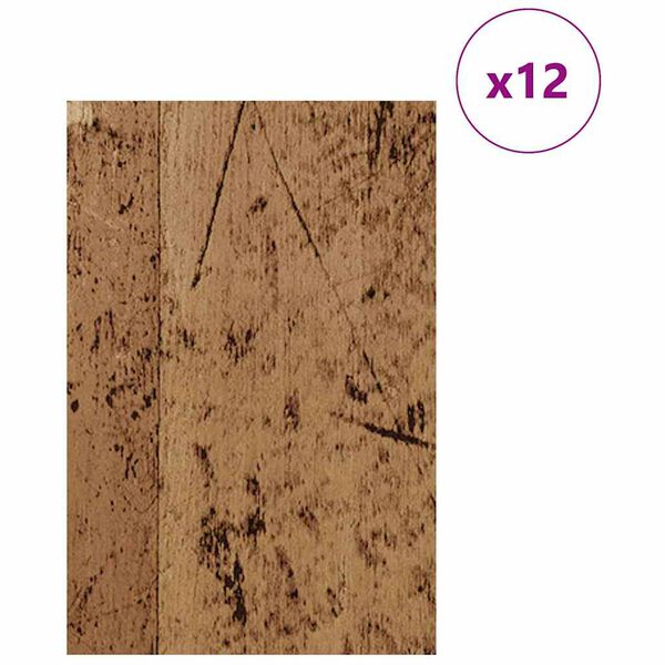 vidaXL Διακοσμητικά Πάνελ 12 pcs Παλαιό ξύλο 40 x 60 x 0.3 εκ.