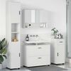 vidaXL Σετ Επίπλων Μπάνιου με συρτάρι 4 pcs Λευκό 30 x 35 x 192 εκ.