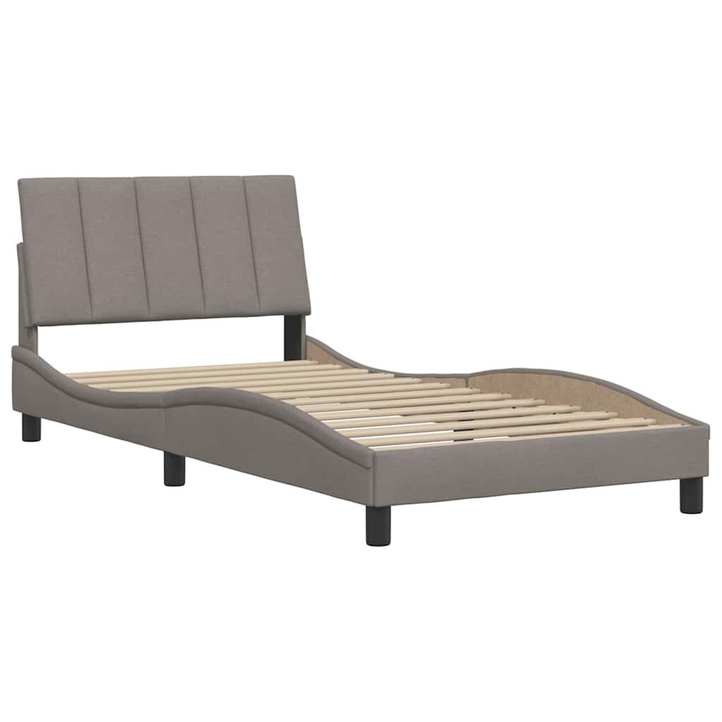 vidaXL Σκελετός Κρεβατιού Χωρίς Στρώμα Taupe 100 x 200 εκ. Υφασμάτινο