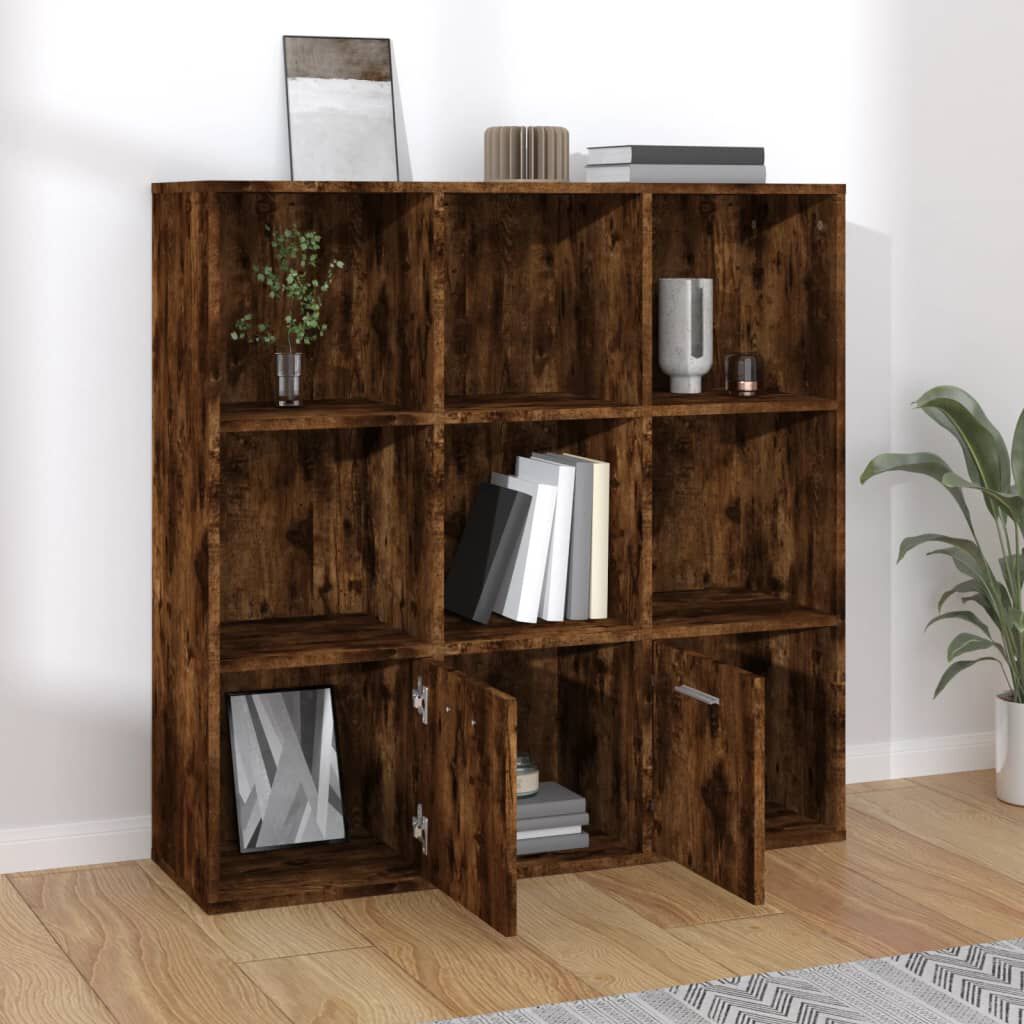 vidaXL Βιβλιοθήκη Καπνιστή Δρυς 98 x 30 x 98 εκ.