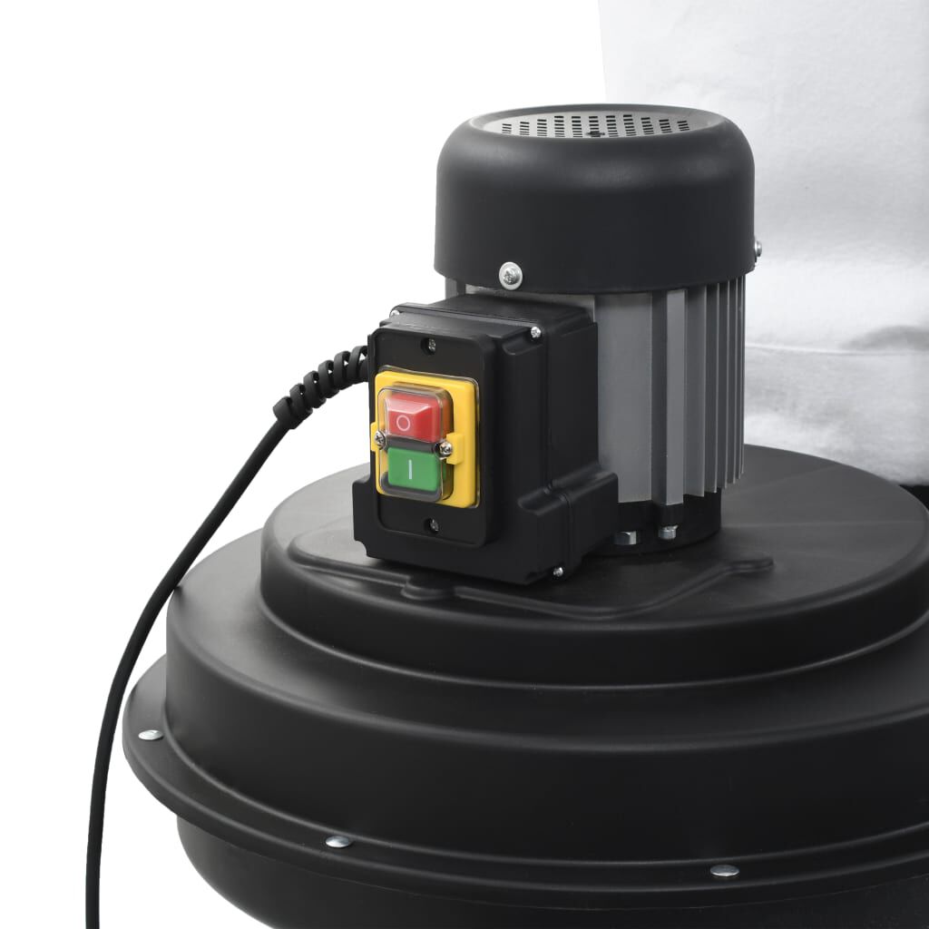 vidaXL Συλλέκτης Σκόνης Μαύρος 550 W με Σετ Προσαρμογέων
