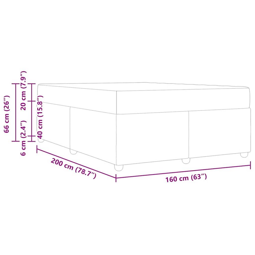 vidaXL Σκελετός Κρεβατιού Άλλο Μπλε 160 x 200 cm Βελούδο