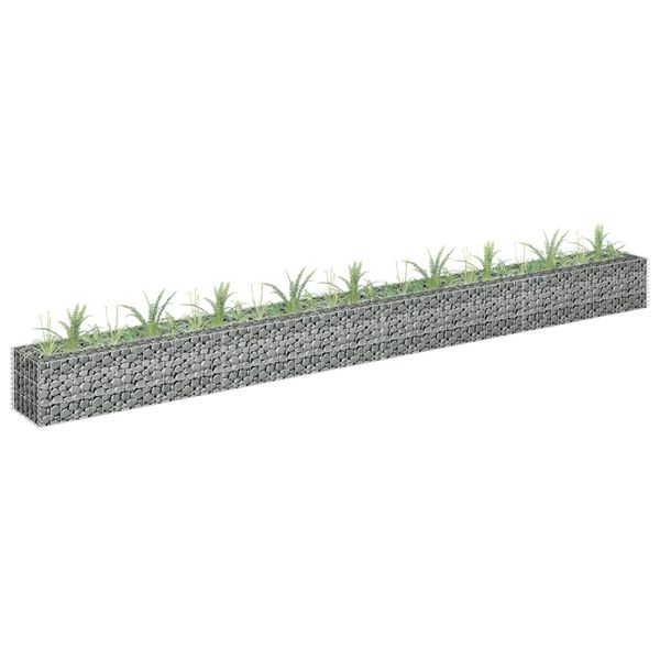 vidaXL Συρματοκιβώτιο-Γλάστρα Υπερυψωμένη 360x30x30 εκ. Γαλβ. Χάλυβας