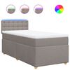 vidaXL &Kappa;&rho;&epsilon;&beta;ά&tau;&iota; Boxspring &mu;&epsilon; &Sigma;&tau;&rho;ώ&mu;&alpha; Taupe 100 x 200 &epsilon;&kappa;. &Upsilon;&phi;&alpha;&sigma;&mu;ά&tau;&iota;&nu;&omicron;