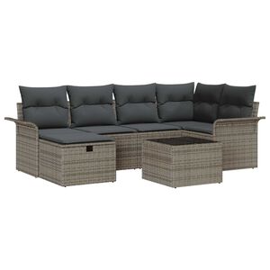 vidaXL &Sigma;&epsilon;&tau; &Kappa;&alpha;&nu;&alpha;&pi;έ &Kappa;ή&pi;&omicron;&upsilon; &mu;&epsilon; &mu;&alpha;&xi;&iota;&lambda;ά&rho;&iota; 7 pcs &Gamma;&kappa;&rho;&iota; &sigma;&upsilon;&nu;&theta;&epsilon;&tau;&iota;&kappa;ό &rho;&alpha;&tau;ά&nu;