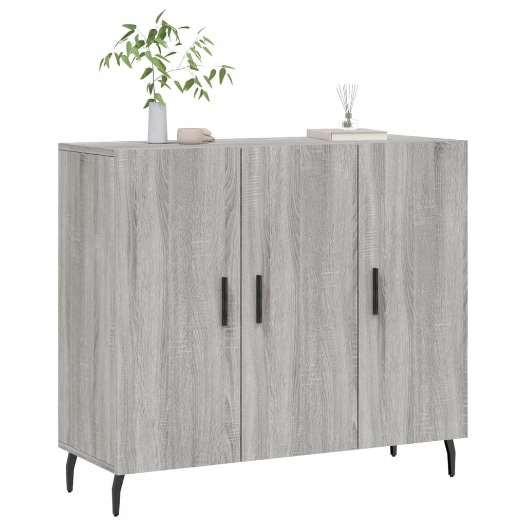 vidaXL Ντουλάπι Γκρι Sonoma 90 x 34 x 80 εκ. από Επεξεργασμένο Ξύλο