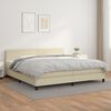 vidaXL &Kappa;&rho;&epsilon;&beta;ά&tau;&iota; Boxspring &mu;&epsilon; &Sigma;&tau;&rho;ώ&mu;&alpha; &Kappa;&rho;&epsilon;&mu; 200x200 &epsilon;&kappa;. &Sigma;&upsilon;&nu;&theta;&epsilon;&tau;&iota;&kappa;ό &Delta;έ&rho;&mu;&alpha;