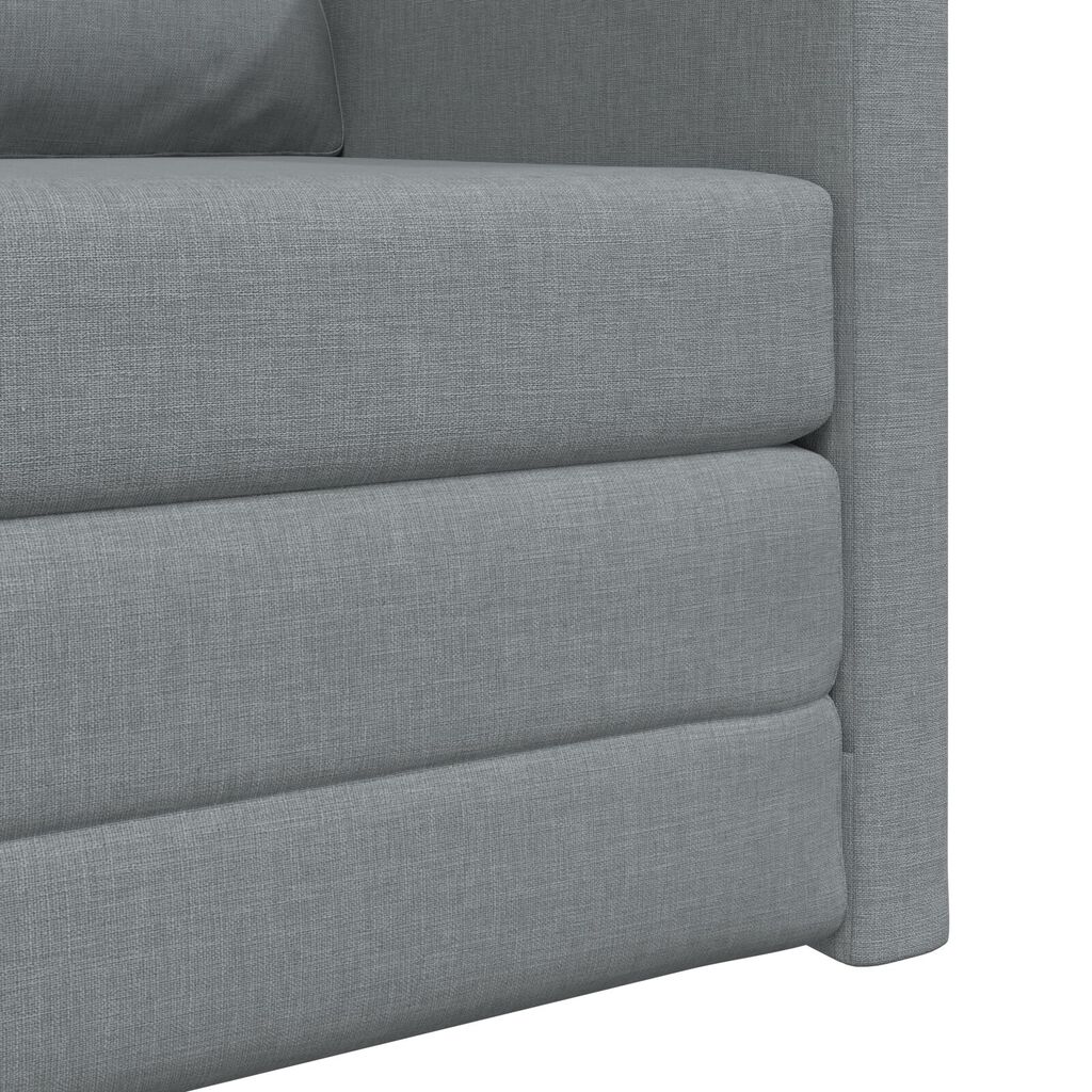 vidaXL Καναπές-Κρεβάτι Δαπέδου 2 σε 1 Αν. Γκρι 112x174x55 εκ. Ύφασμα