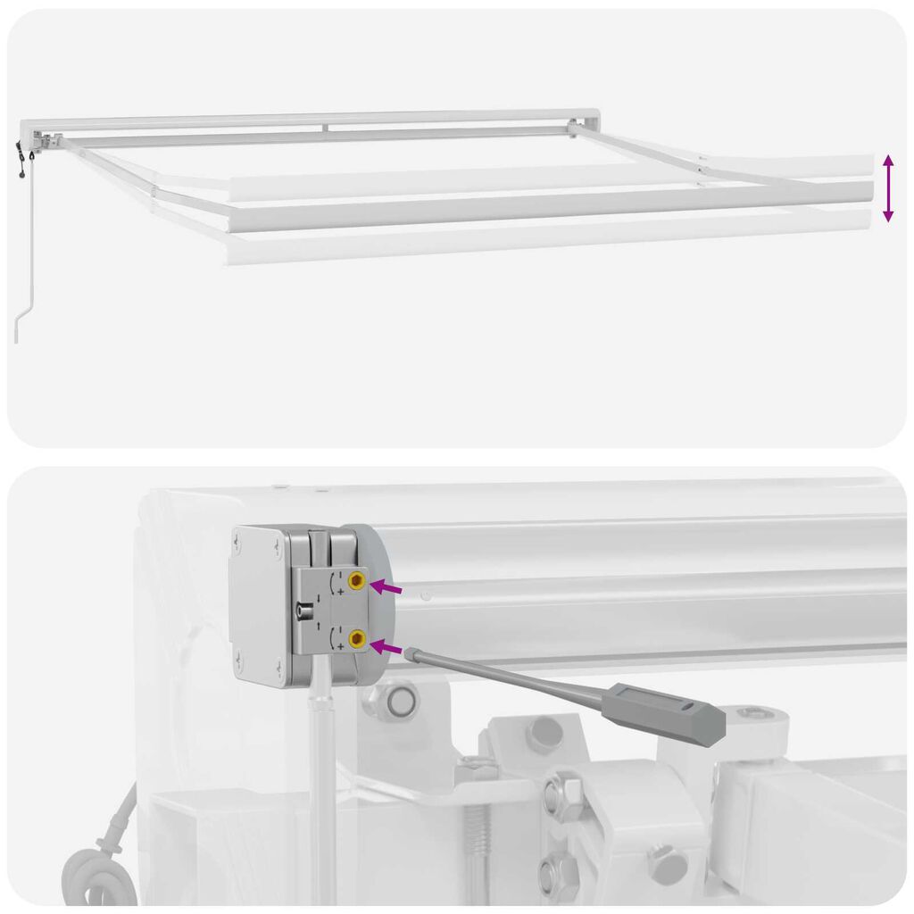 vidaXL Αυτόματη Ανασυρόμενη Τέντα Μπεζ 350x250 εκ.