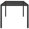 vidaXL Τραπέζι Κήπου για Φαγητό Μαύρο 150 x 90 x 75 cm Πολυ ράταν