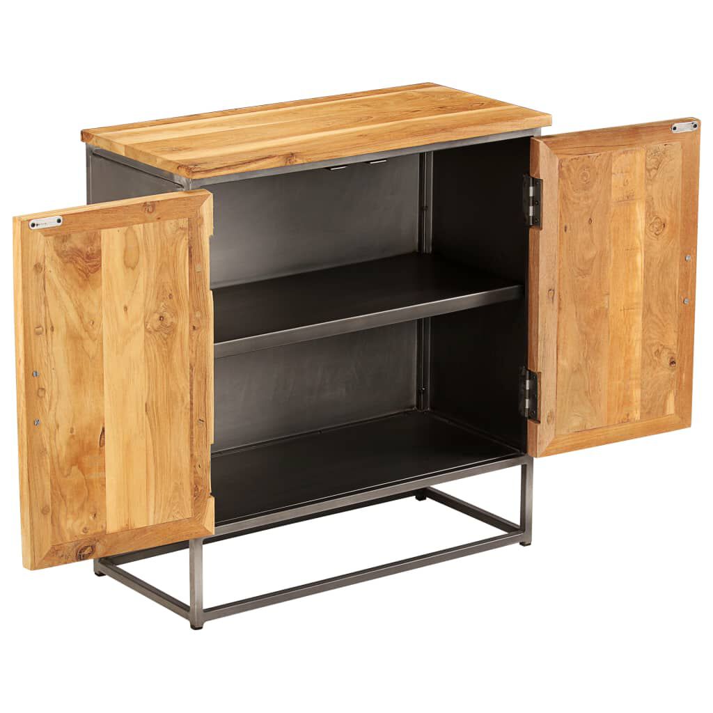 vidaXL Ντουλάπι 65 x 30 x 70 εκ. Ανακυκλωμένο Ξύλο Teak & Ατσάλι