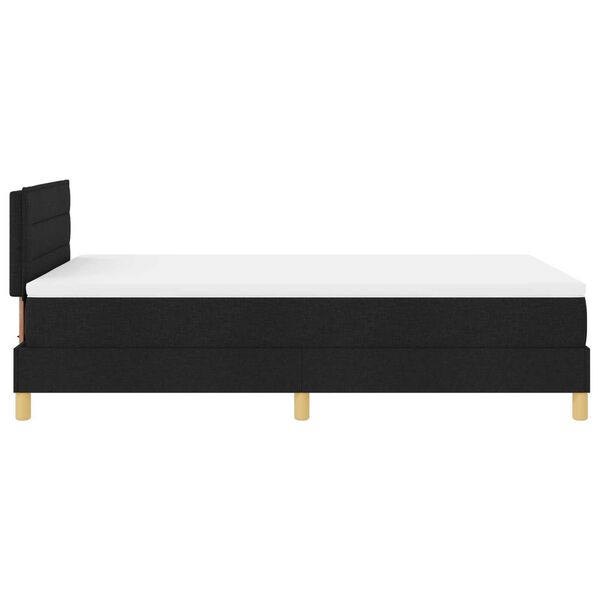 vidaXL Κρεβάτι με ελατήρια με στρώμα Μαύρο 120 x 200 cm ύφασμα