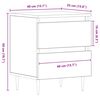 vidaXL Κομοδίνο artisan δρυς 40 x 35 x 50 εκ. Επεξεργασμένο ξύλο