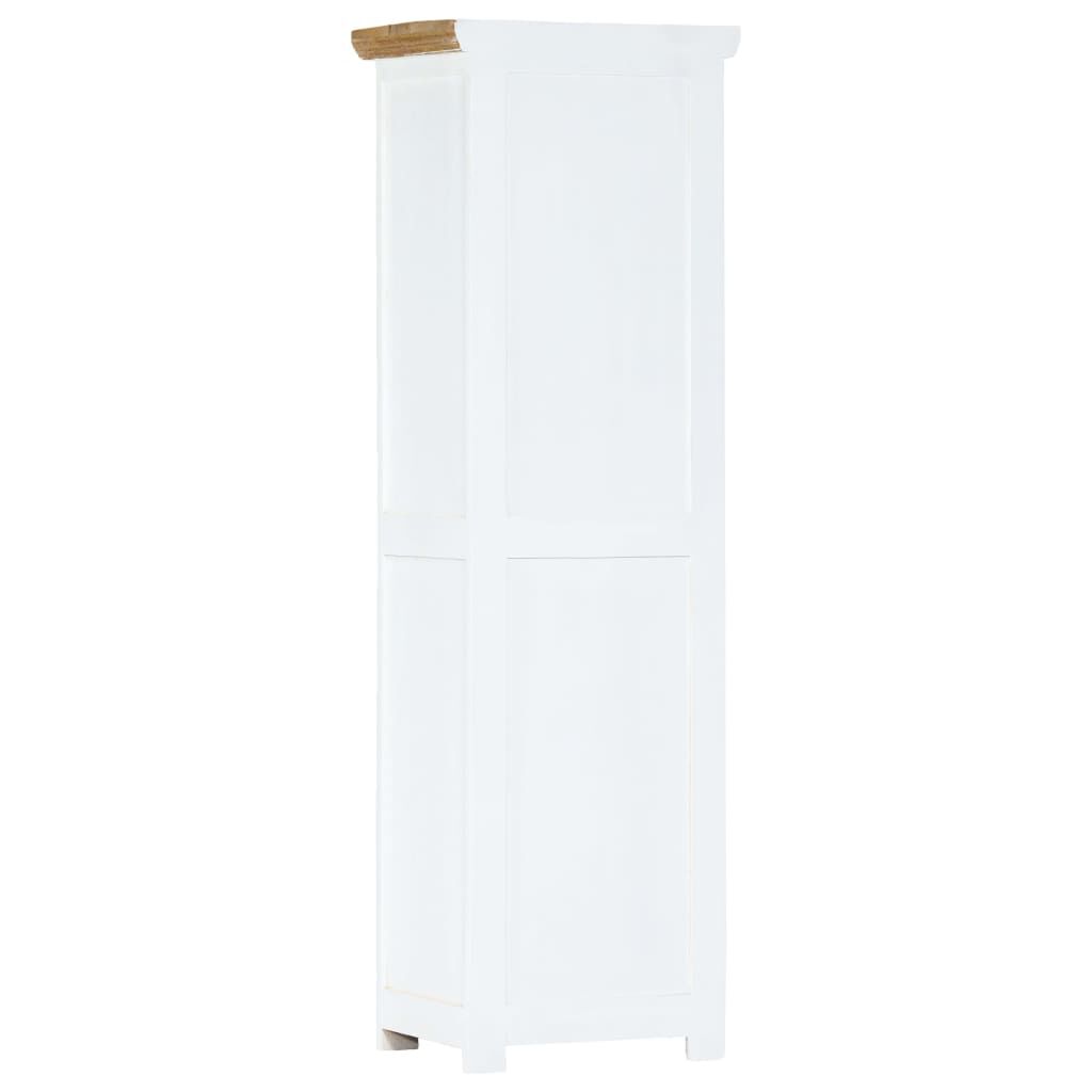 vidaXL Έπιπλο Αποθήκευσης Λευκό/Καφέ 40x30x128 εκ Ακατέργ. Ξύλο Μάνγκο
