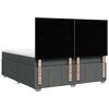 vidaXL Κρεβάτι Boxspring με Στρώμα Σκούρο Γκρι 180x200 εκ Υφασμάτιν