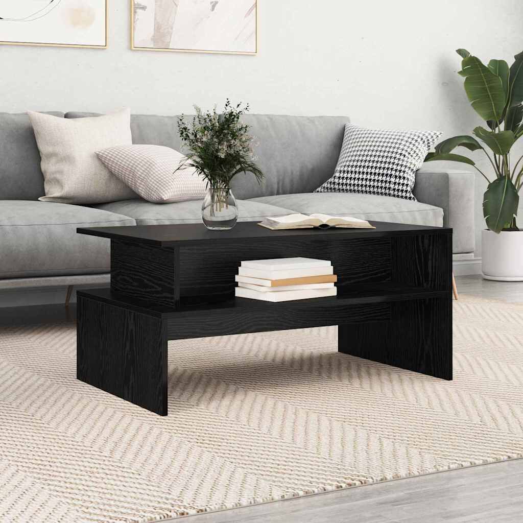 vidaXL Τραπεζάκι σαλονιού Μαύρη δρυς 90 x 55 x 42.5 εκ
