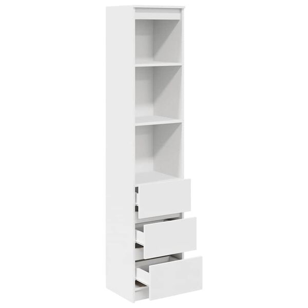 vidaXL Ντουλάπι Λευκό 37,5x35x180 εκ. Επεξεργασμένο Ξύλο