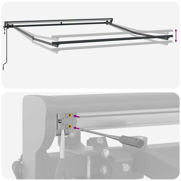 vidaXL Σκηνίτσα Αναδιπλούμενη Γκρι και Λευκό 350x250 εκ ύφασμα