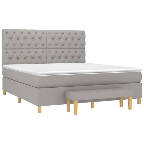 vidaXL &Kappa;&rho;&epsilon;&beta;ά&tau;&iota; Boxspring &mu;&epsilon; &Sigma;&tau;&rho;ώ&mu;&alpha; &Alpha;&nu;. &Pi;&rho;ά&sigma;&iota;&nu;&omicron; 160x200&epsilon;&kappa; &Upsilon;&phi;&alpha;&sigma;&mu;ά&tau;&iota;&nu;&omicron;